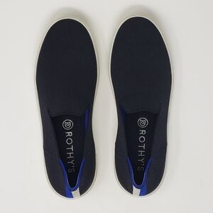 Rothy’s The Original Slip On Sneakers Size 7  Black Washable Slip-On Recycled